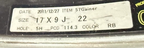 57Gainer 17x9 +22 5x114.3 RAYS