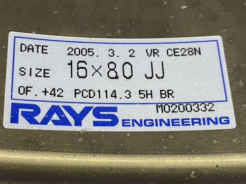 [For RSX] CE28 16x8 +42 & 16x7.5 +46 5x114.3 RAYS
