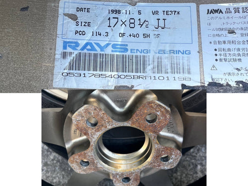 RAYS Volk Racing TE37 17x8.5J +40 / 17x9.5J +35 5x114.3 Wheels Rims