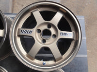 TE37 15x7 +43 4x100 RAYS Flat Bronze