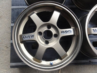 TE37 15x7 +43 4x100 RAYS Flat Bronze