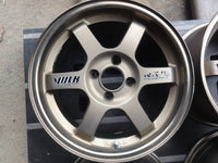 TE37 15x7 +43 4x100 RAYS Flat Bronze