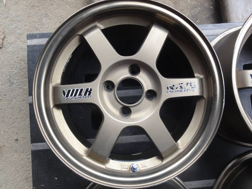 TE37 15x7 +43 4x100 RAYS Flat Bronze