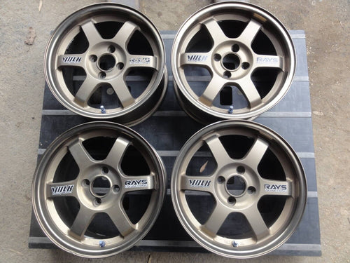 TE37 15x7 +43 4x100 RAYS Flat Bronze