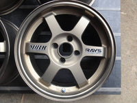 TE37 15x7 +43 4x100 RAYS Flat Bronze