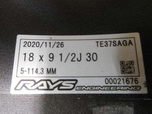 [For RSX] TE37 18x9.5 +30 5x114.3 RAYS