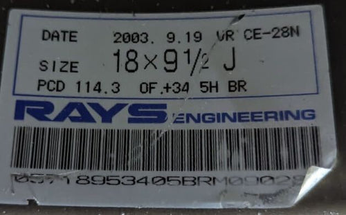 [For RSX] CE28N 18x9.5 +34 5x114.3 RAYS