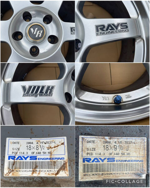 [For RSX] TE37 18x8.5 +40 & 18x9.5 +40 5x114.3 RAYS