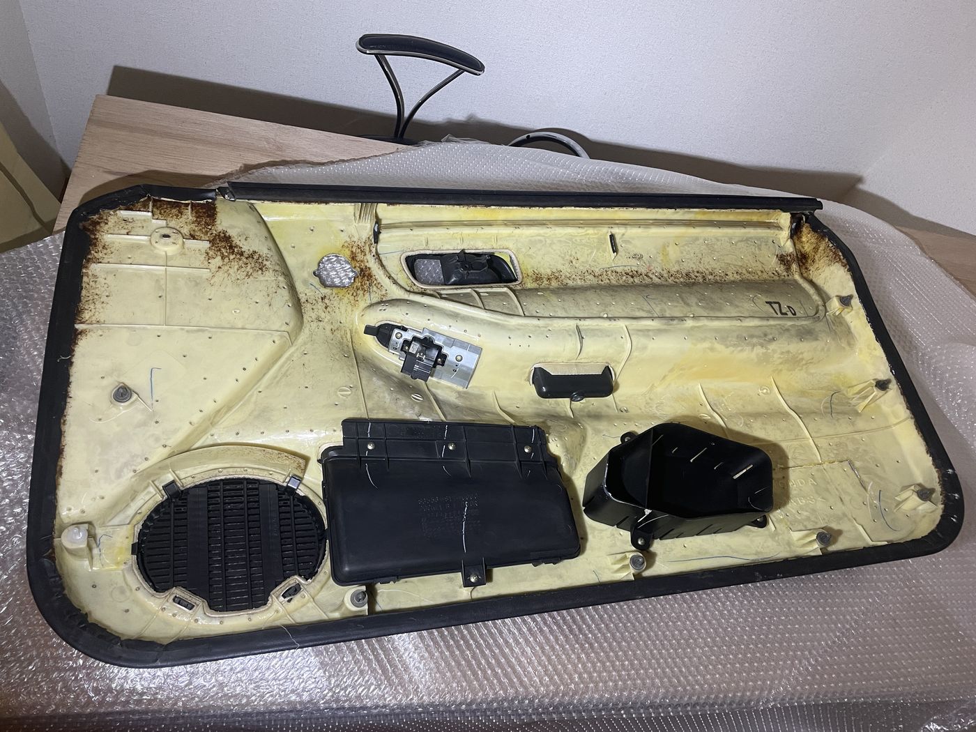 The back of a door panel